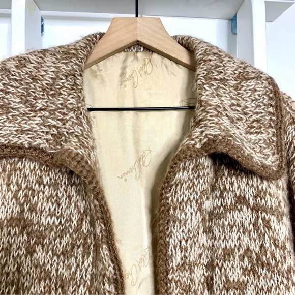 Vintage Robert Chernin Sweater Cardigan Loose Long Winter Autumn Coat Sz Large - Picture 5 of 16